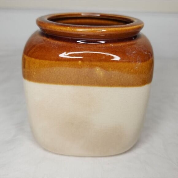 Vintage two tone glazed canister - Picture 3 of 9
